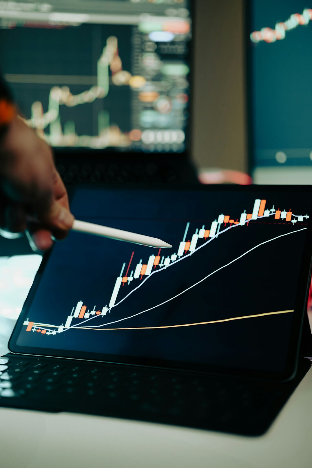 charts and graphs on desk