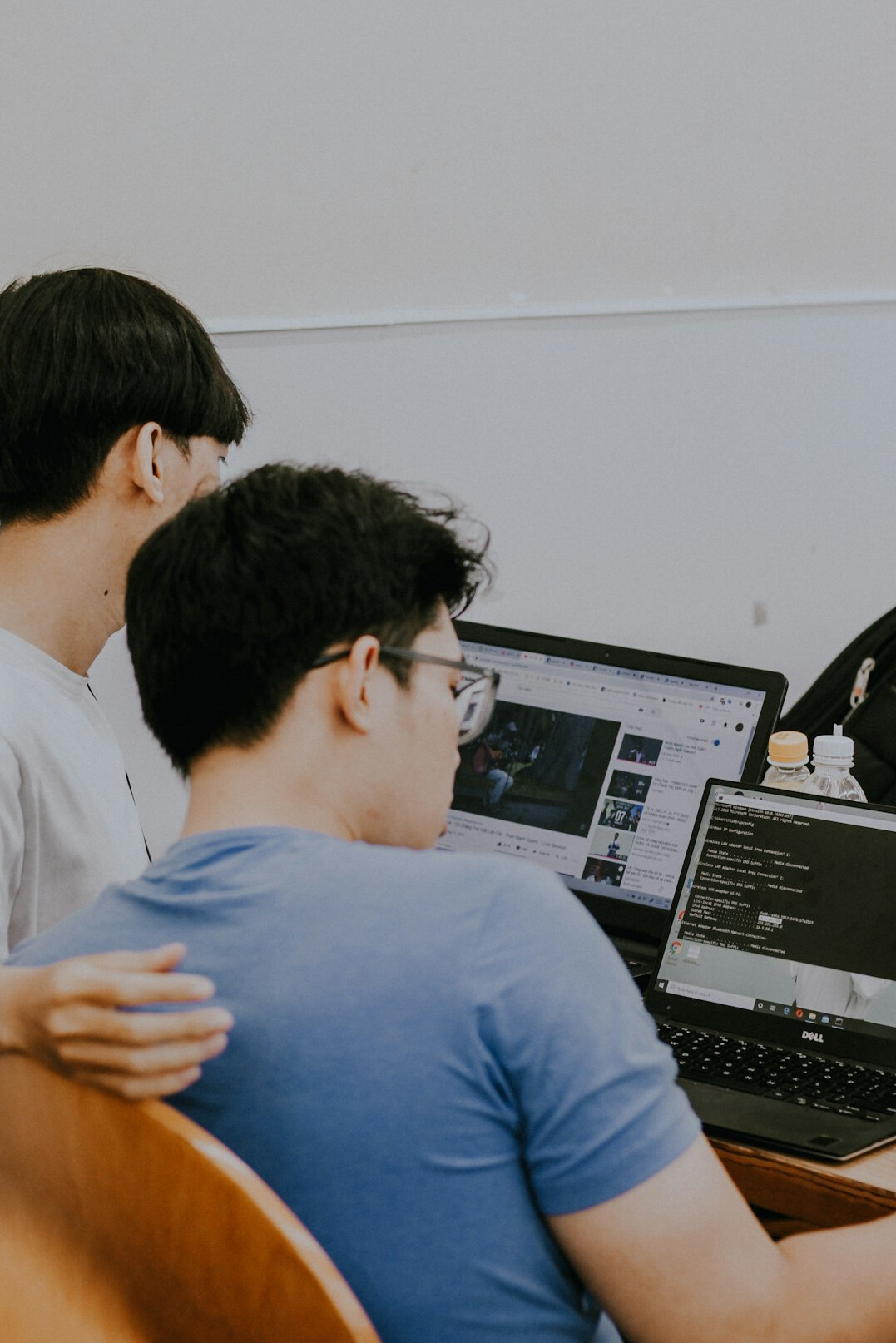 students learning coding